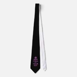 Black Orchid Keep Calm and Your Text Neck Tie