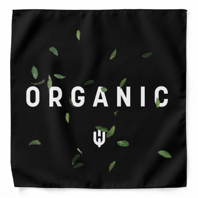 Black Organic Bandana (Front)