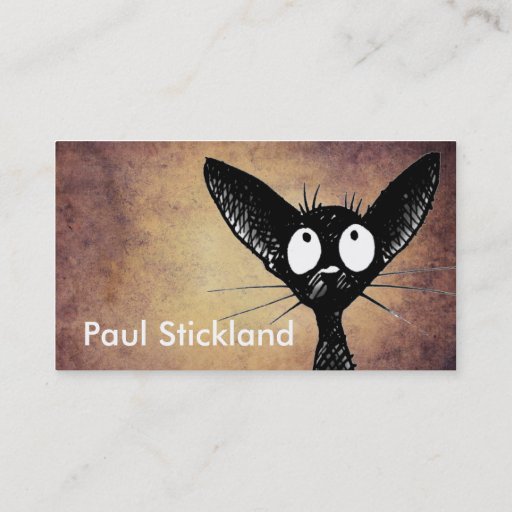 Customizable Black Cat Business Card