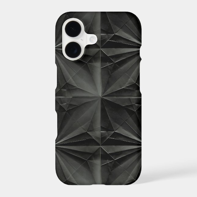 Black Origami Folded Paper Case-Mate iPhone Case (Back)