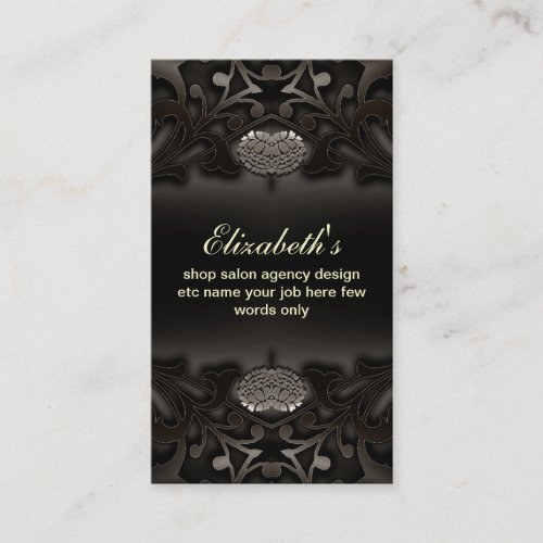 black ornate business card