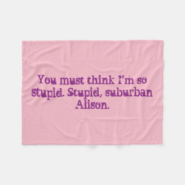 Black Orphan Alison Quote Blanket (Front (Horizontal))