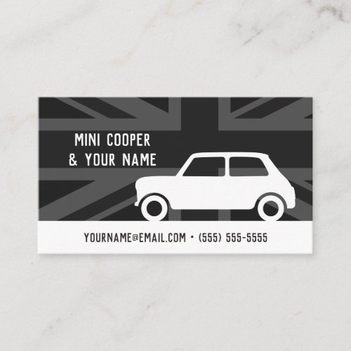 Black Out British Mini Cooper Custom Business Card