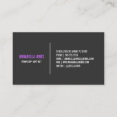 Black Out Makeup Artist | Business Cards (Back)