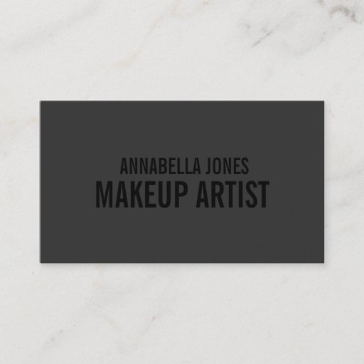 Customizable Black Out Makeup Artist | Business Cards