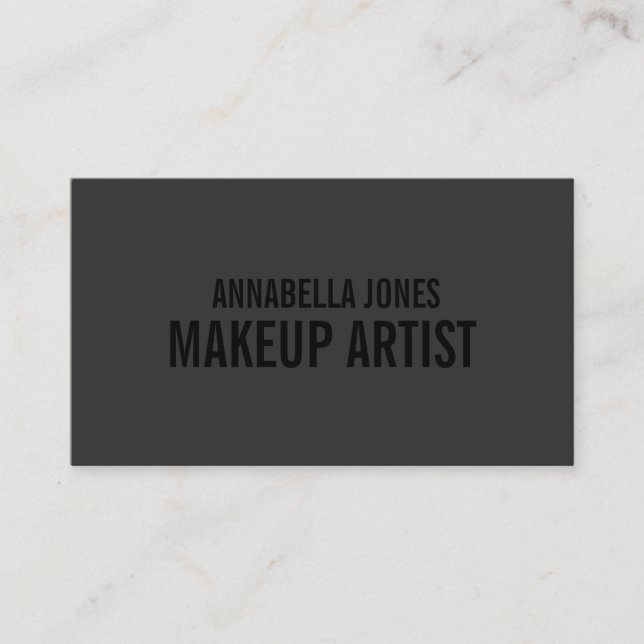 Black Out Makeup Artist | Business Cards (Front)