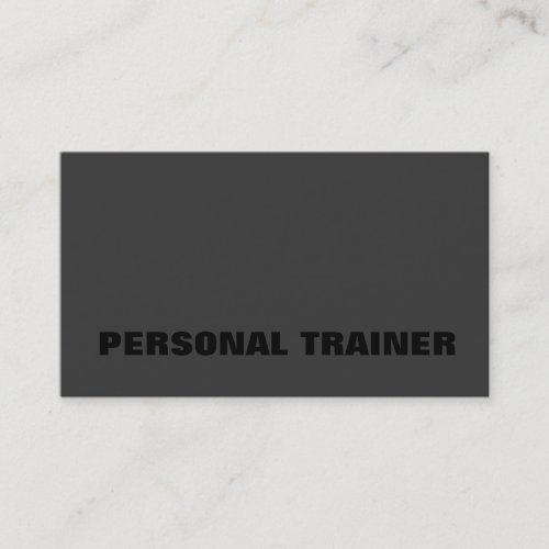 Black Out Personal Trainer Fitness Sport Business Card
