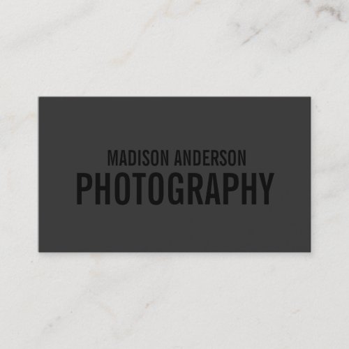 Black Out Photography  Business Cards