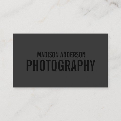 Customizable Black Out Photography | Business Cards