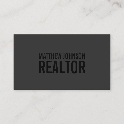 Customizable Black Out Realtor | Business Cards