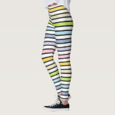 Pastel Rainbow Stripes Leggings