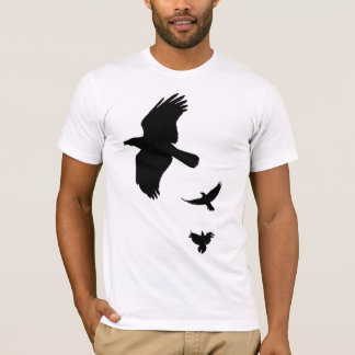 Black outlines of Crows T-Shirt