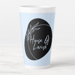 Black Oval Botanical Luxury Coffee Mug