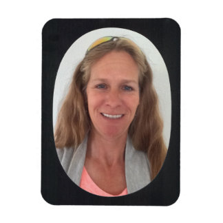 Black Oval Photo Frame Magnet