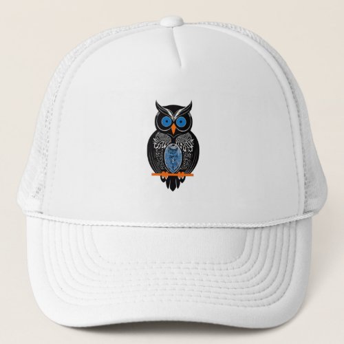 Black Owl Trucker Hat