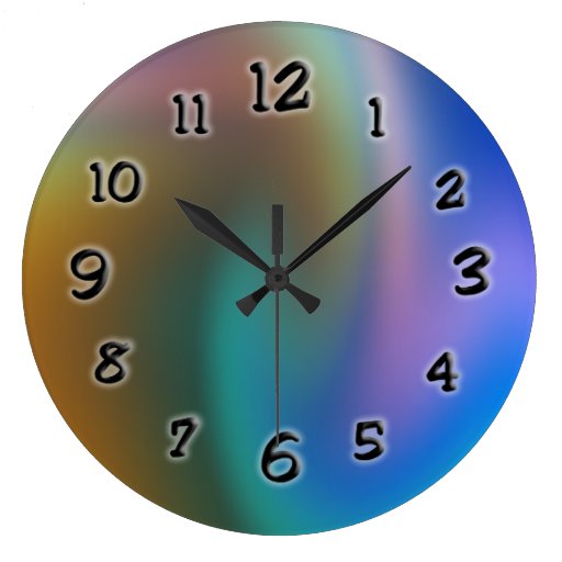 Black Paint Clock Face | Zazzle