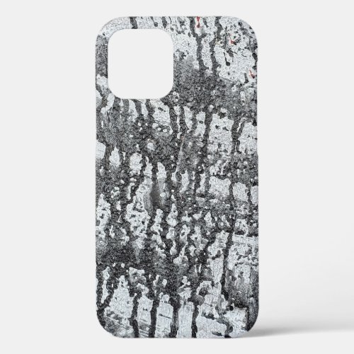 black paint drip on concrete iPhone 12 case