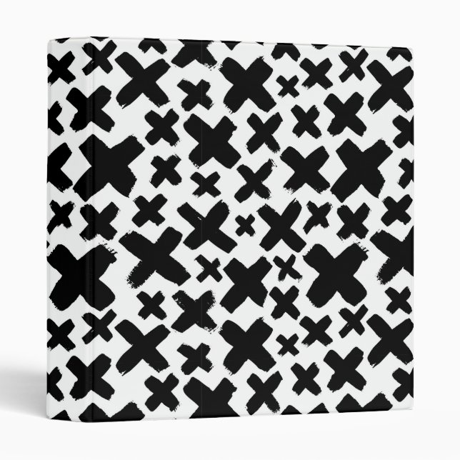 Black Paint Splash Pattern 3 Ring Binder (Front/Spine)