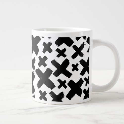 Black Paint Splash Pattern Giant Coffee Mug