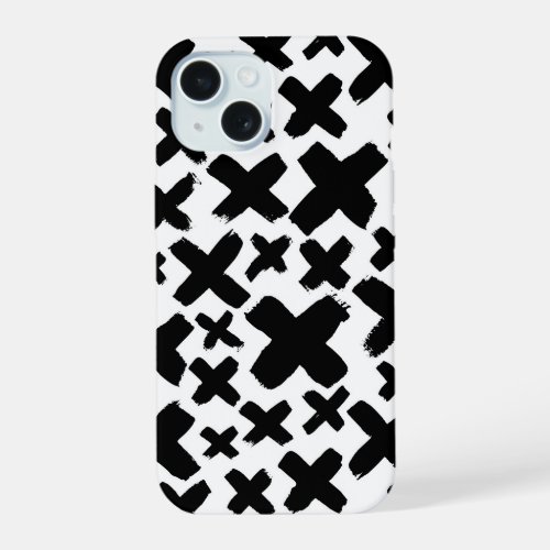 Black Paint Splash Pattern iPhone 15 Case