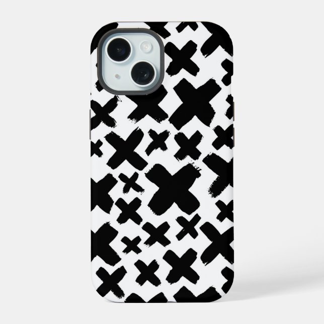 Black Paint Splash Pattern Iphone Case (Back)