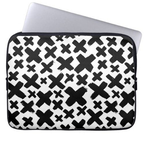 Black Paint Splash Pattern Laptop Sleeve