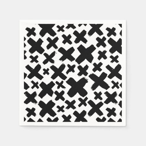 Black Paint Splash Pattern Napkins