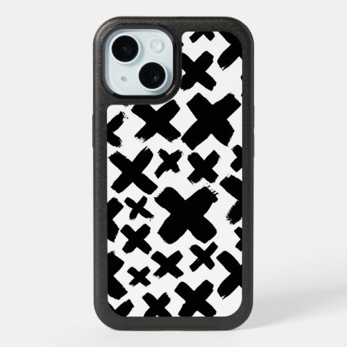 Black Paint Splash Pattern iPhone 15 Case