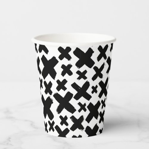 Black Paint Splash Pattern Paper Cups