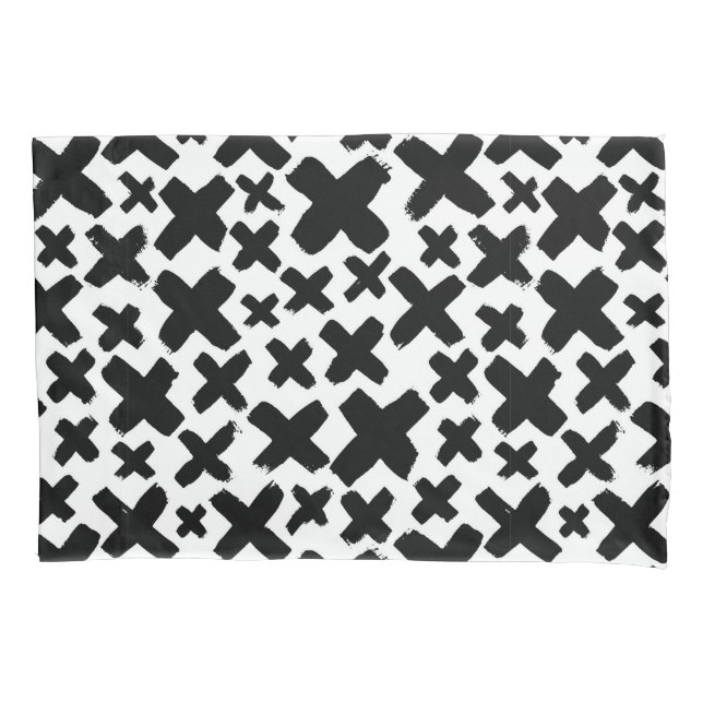 Black Paint Splash Pattern Pillow Case (Front-Left)