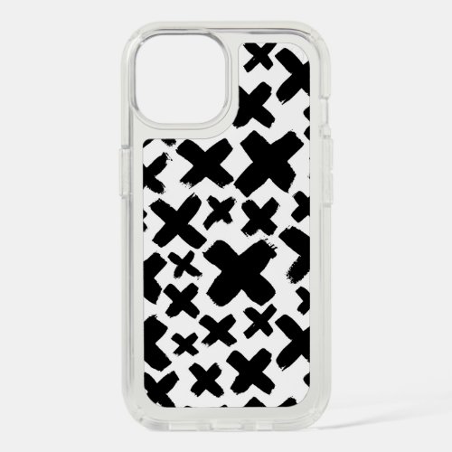 Black Paint Splash Pattern iPhone 15 Case