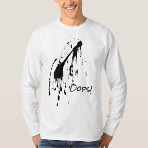 Black paint splatter "Oops!" T-Shirt