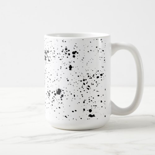 Black Paint Splatter Pattern Coffee Mug
