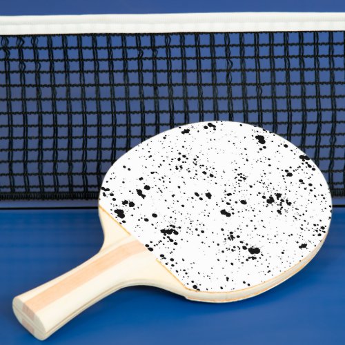 Black Paint Splatter Pattern Ping Pong Paddle