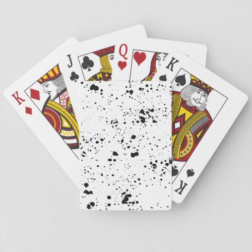 Black Paint Splatter Pattern Playing Cards