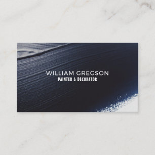 Black Paint Stroke, Painter & Decorator Business Card
