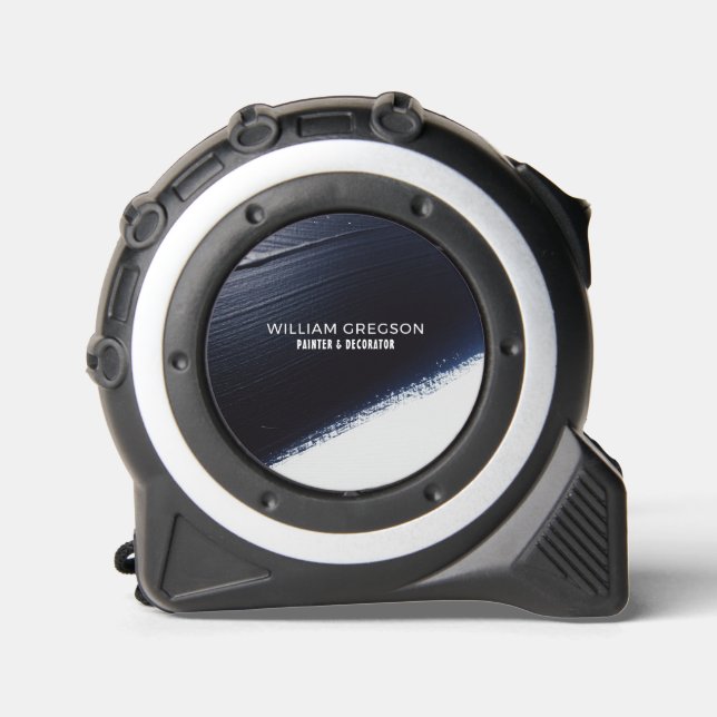 Black Paint Stroke, Painter & Decorator Tape Measure (Front)