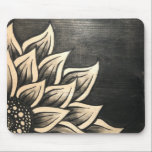 Black Painted Sunflower Mouse Pad<br><div class="desc">This was a hand painted design on wood by Kristy Keuer now printed on mouse pad.</div>