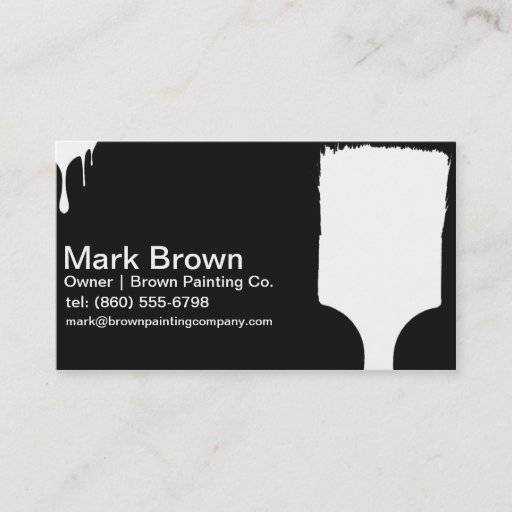 Customizable Black Painter Business Cards