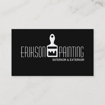 Black Painting Painter Construction Business Card by ArtisticEye at Zazzle