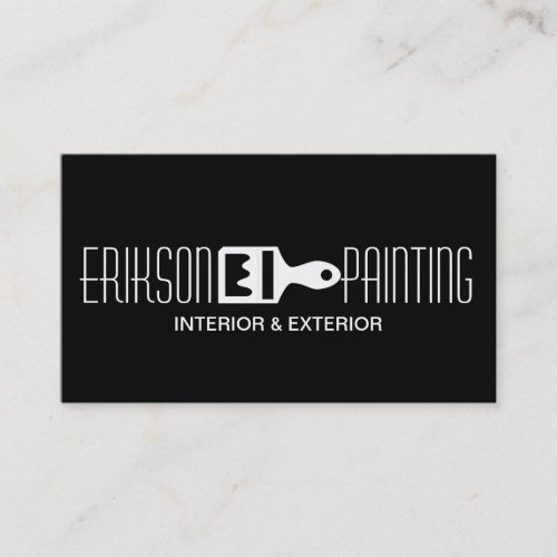 Black Painting Painter Construction Business Card