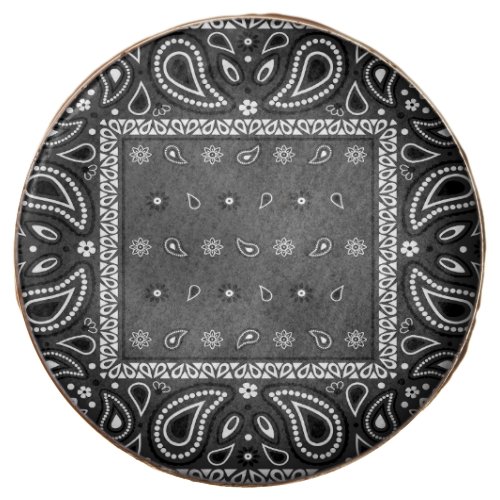 Black Paisley Bandana Birthday Hip Hop Rap Scarf Chocolate Covered Oreo