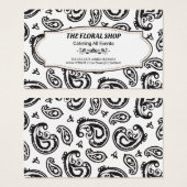 Black Paisley Flower Pattern (Front & Back)