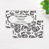 Black Paisley Flower Pattern (Desk)