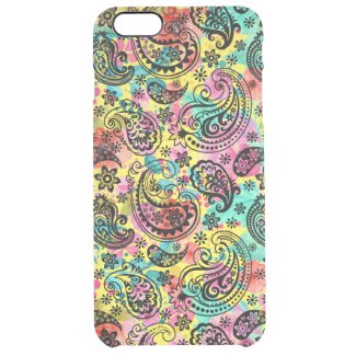 Black Paisley On Colorful Background