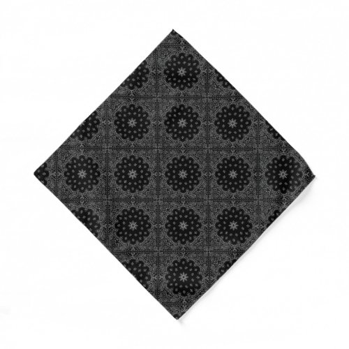 Black Paisley Pattern Bandana