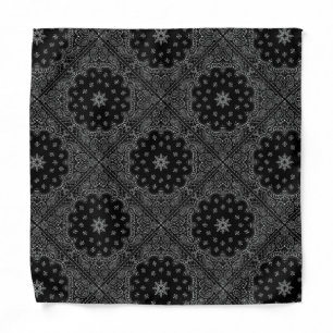 Black Paisley Pattern Bandana