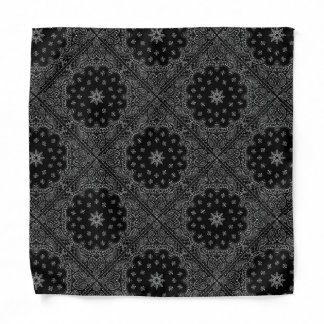 Black Paisley Pattern Bandana