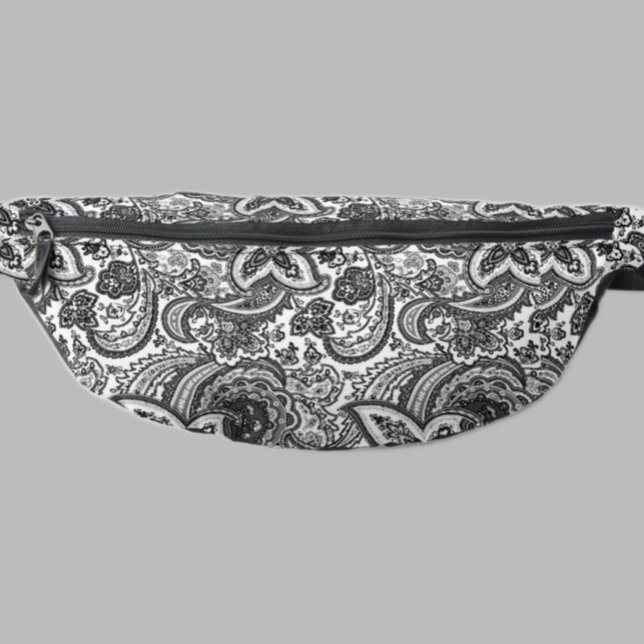  Black paisley pattern Fanny Pack (Creator Uploaded)