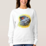 Black Palm Cockatoo Realistic Painting Sweatshirt